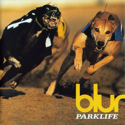 Cover of album Parklife by Blur, released on 7 July 1994, taken at Walthamstow Greyhound Stadium