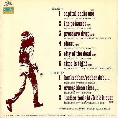 Back of the album Black Market Clash