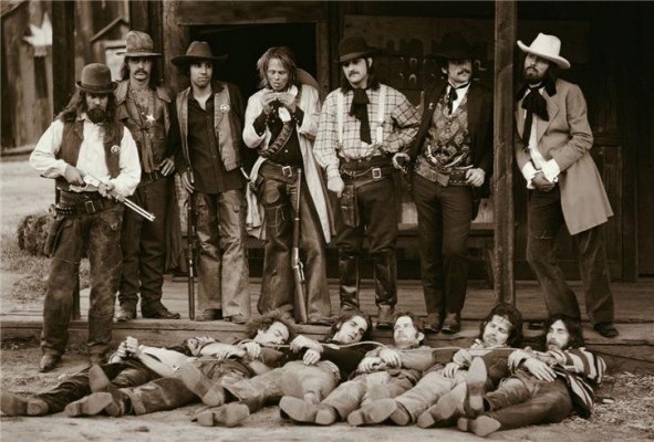 Back of the album Desperado by the Eatles