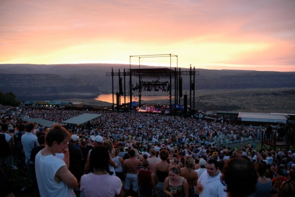 A concert at the Gorge Ampitheatre in eastern Washington.
