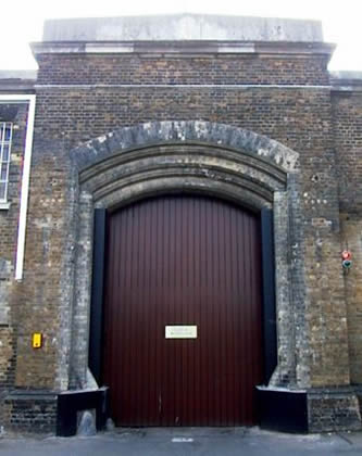One of the entrances to Brixton prison