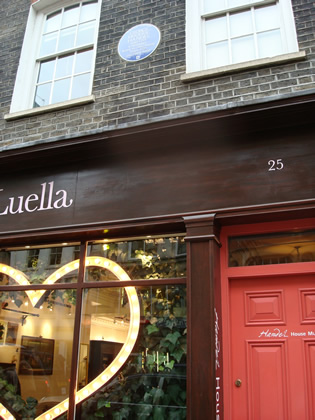 George Friedrich Handel lived in the neighbouring house, 25 Brook Street
