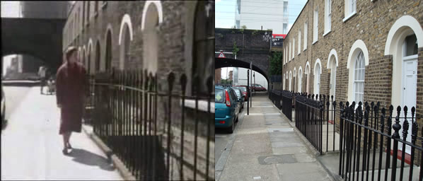Havering street in the video and in the present day, June 2008