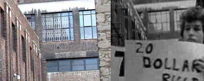 The windows in the backdrop in the video and how they looked in 2007