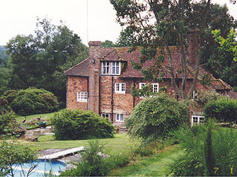 The back garden, pool visible to the left