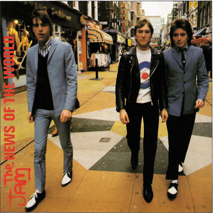 The cover for single 'News of the world' by the Jam 1978, shot in Carnaby Street