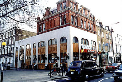 Present day, McDonalds occupies the premises