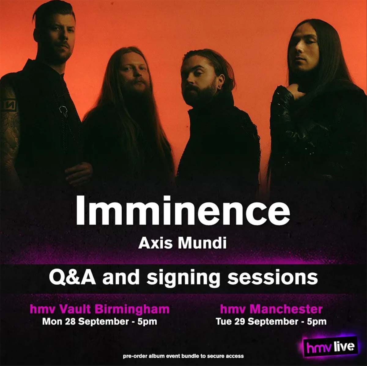 Acoustic set - Q&A and signing with Imminence @ HMV Birmingham