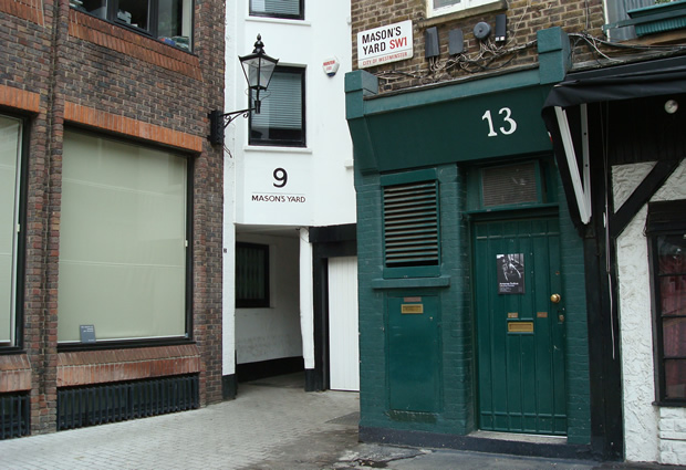 9 Mason's Yard where Gered Mankowitz once had his studio.