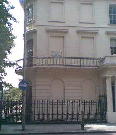 Start of Albany street, end towards Great Portland Street station.