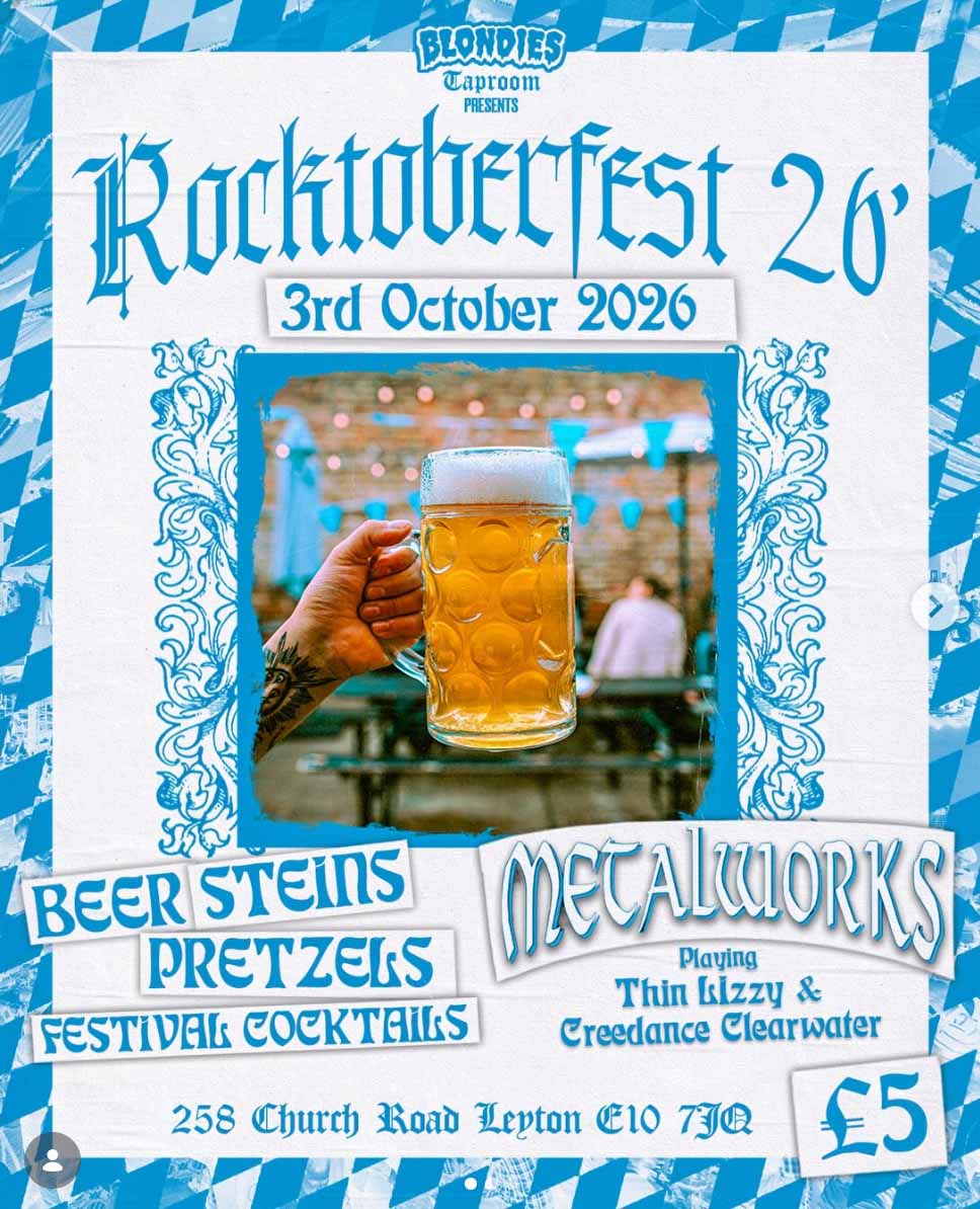 Roctoberfest 2026 with Metalworks at Blondies Brewery