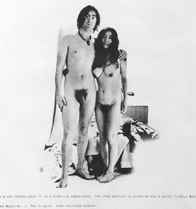 The cover for the Two Virgins album, taken at 34 Montagu Square