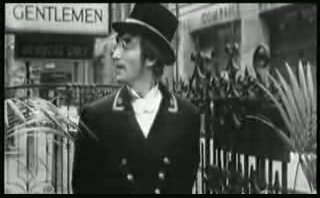 John Lennon in front of the Public Conveniences on the November 27th 1966, the railing is the most recognisable feature that remains today